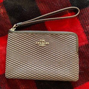 Coach New York Legacy Jacquard Wristlet